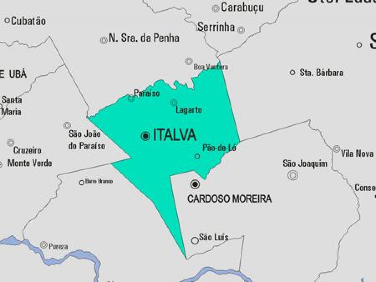 Karta općine Italva