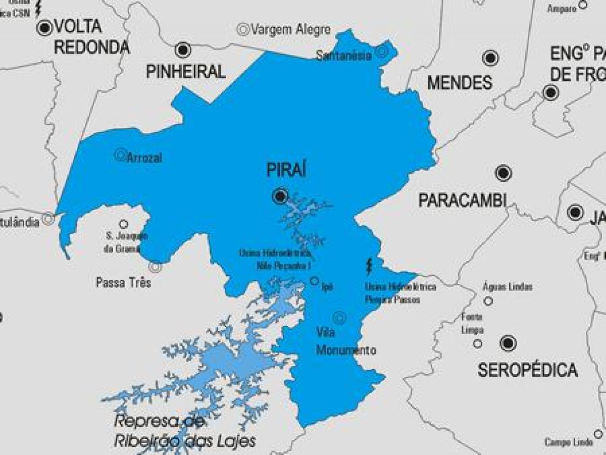Karta općine Пираи
