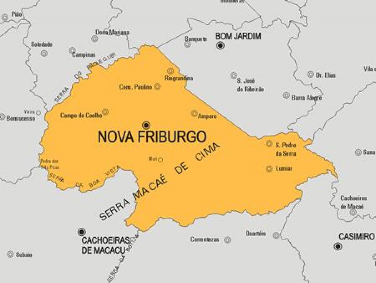 Karta муниципии Nova Фрибургу