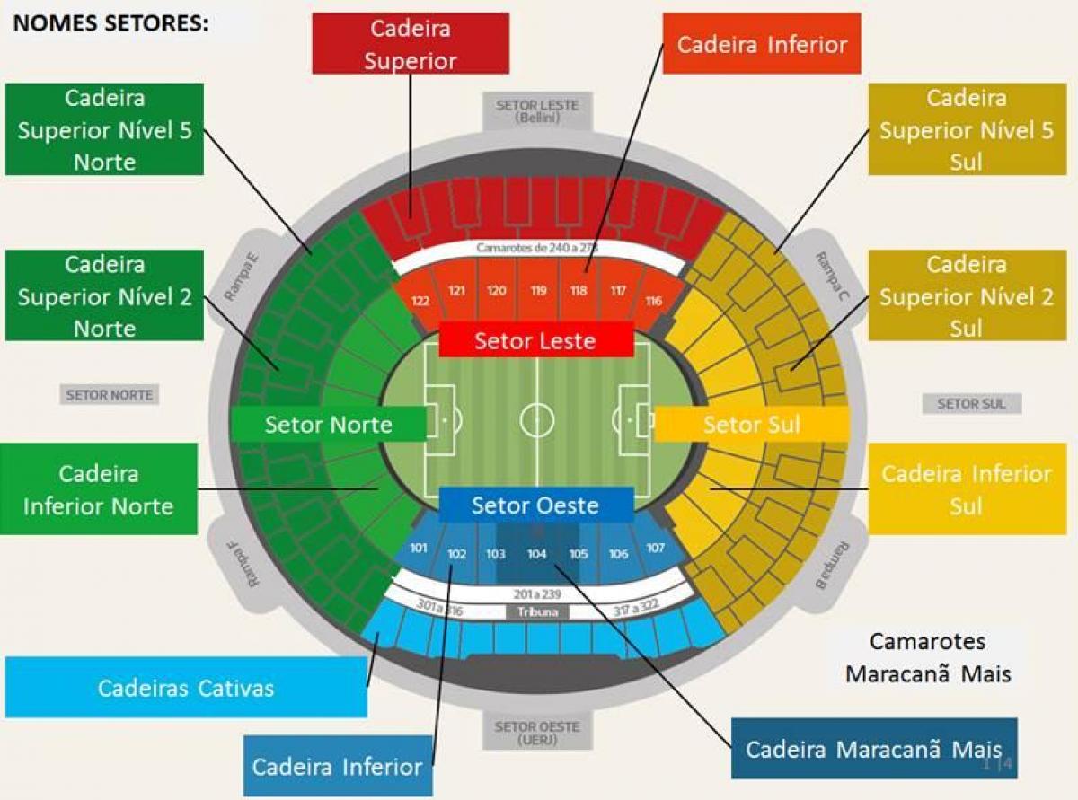 Kartu za stadion Maracana secteurs