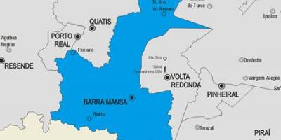 Karta općine Barra-Mansa