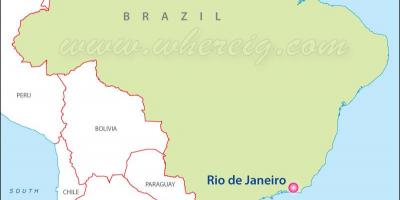Karta Rio de Janeiru u Brazilu