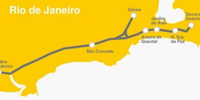 Karta podzemne željeznice Rio de Janeiro - linija 4
