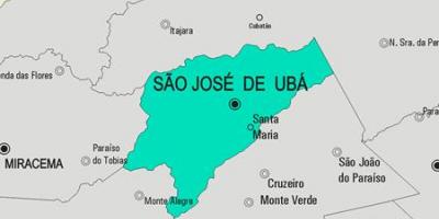 Karta San Jose-de-opština Ubá
