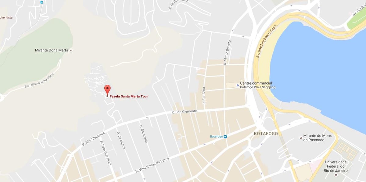 Karta фавела Santa marta