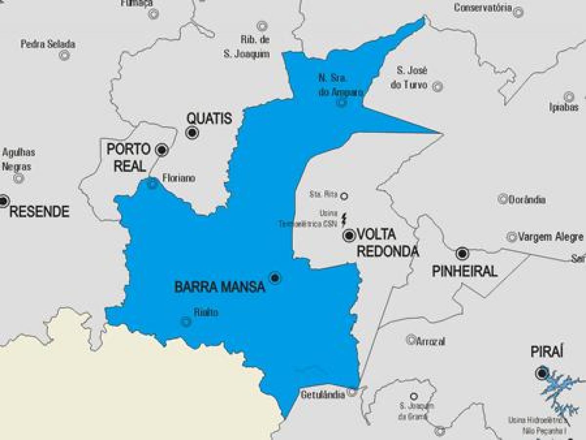 Karta općine Barra-Mansa