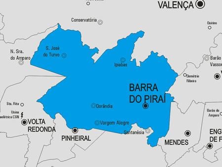 Karta Barra do Пираи opština