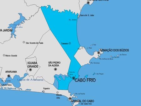 Karta općine Cabo Frio