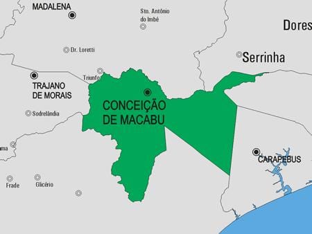 Karta Conceição de Macabu opština