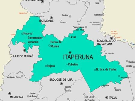 Karta općine Итаперуна