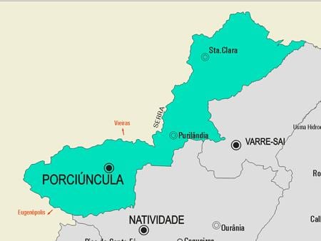 Karta općine Porciúncula