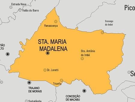 Karta općine Santa-Maria-Мадалена