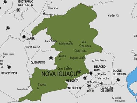 Karta općine Nova Iguacu