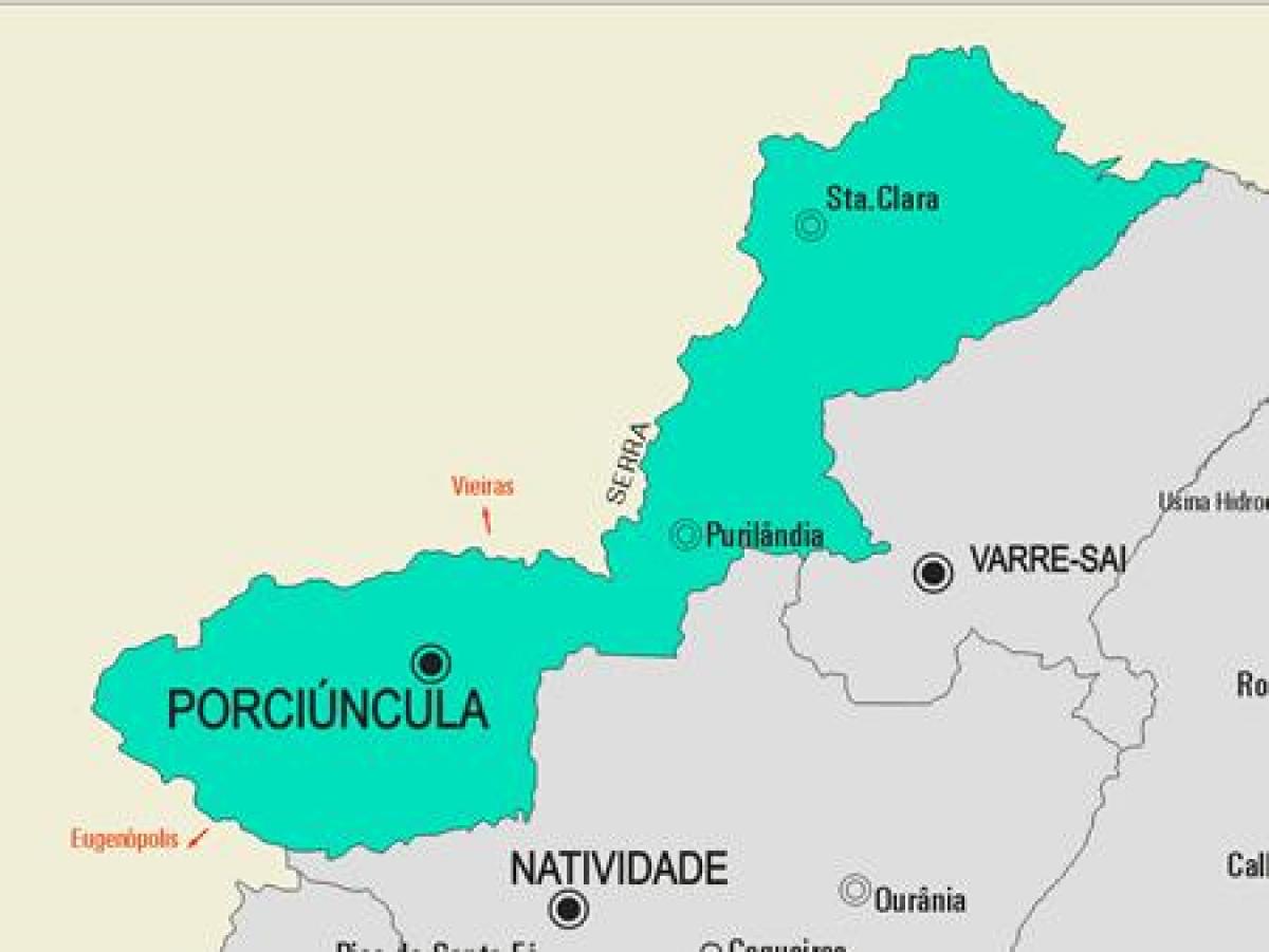 Karta općine Porciúncula