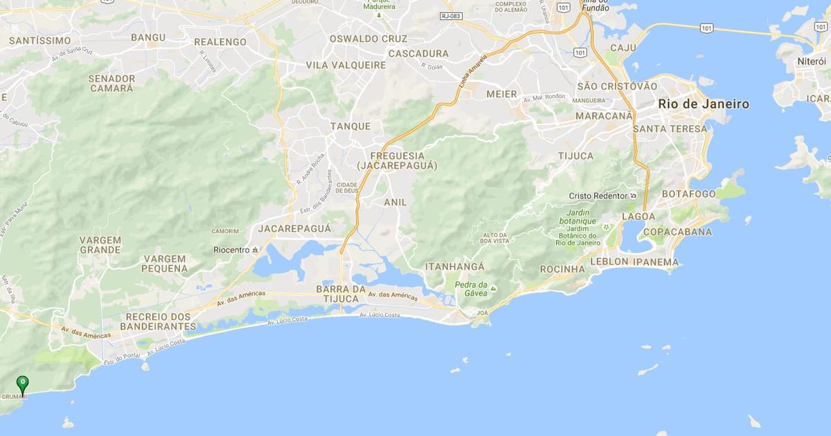 Karta plaže Грумари