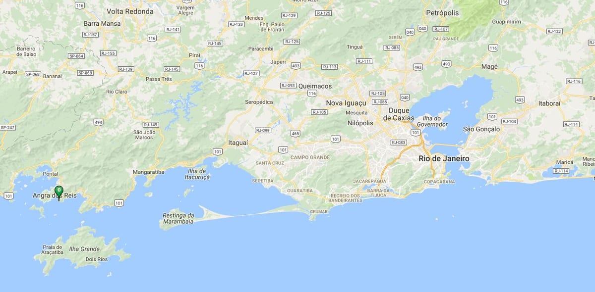 Karta plaže Дентро