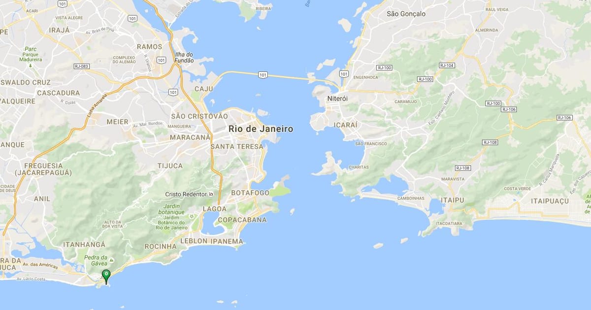 Karta plaže Жоатинга