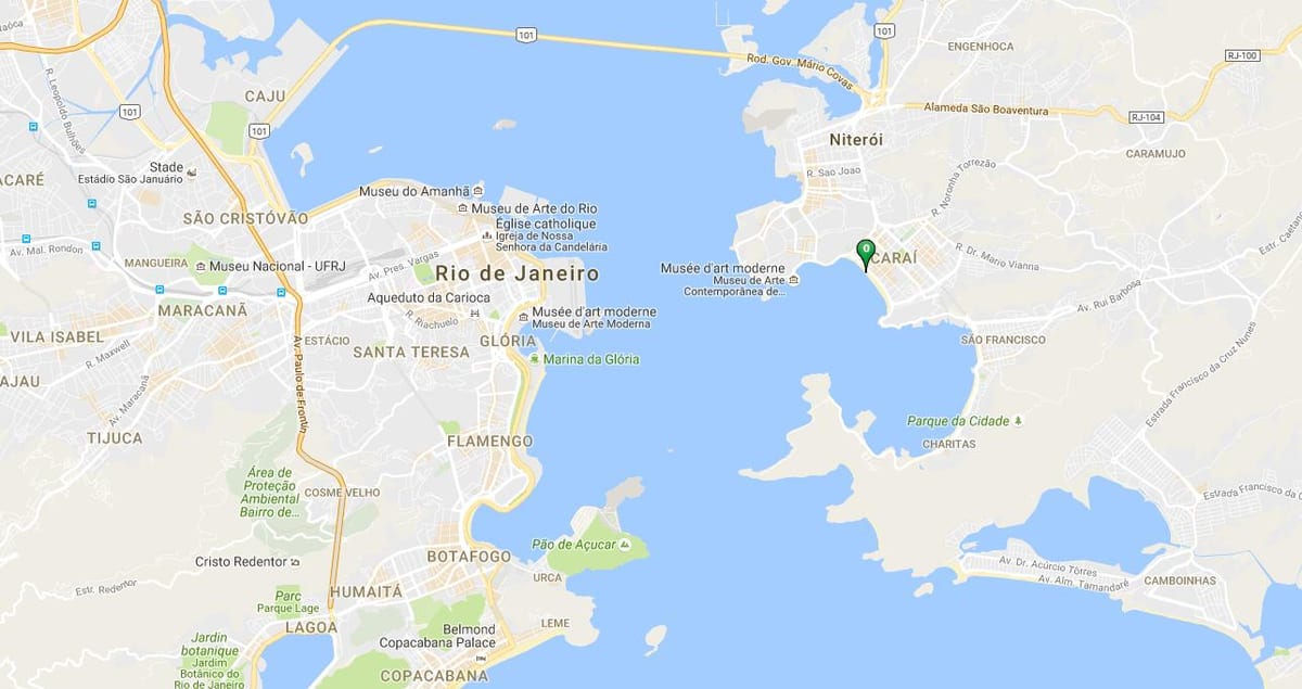Karta plaže Икараи