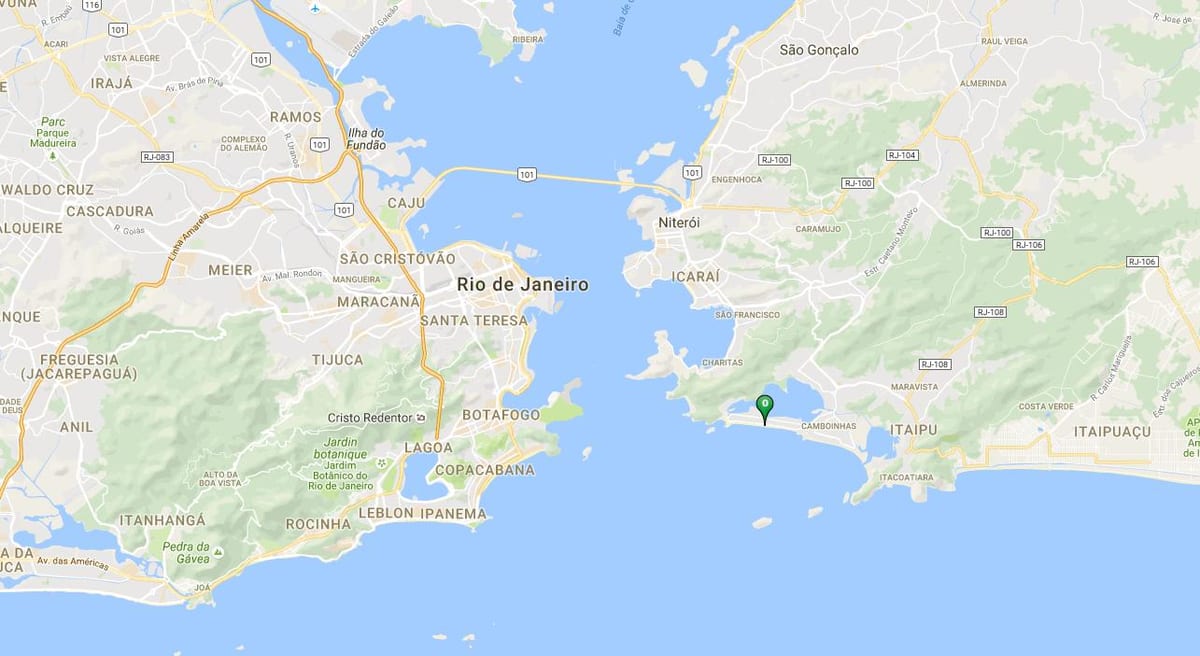Karta plaže Пиратининга