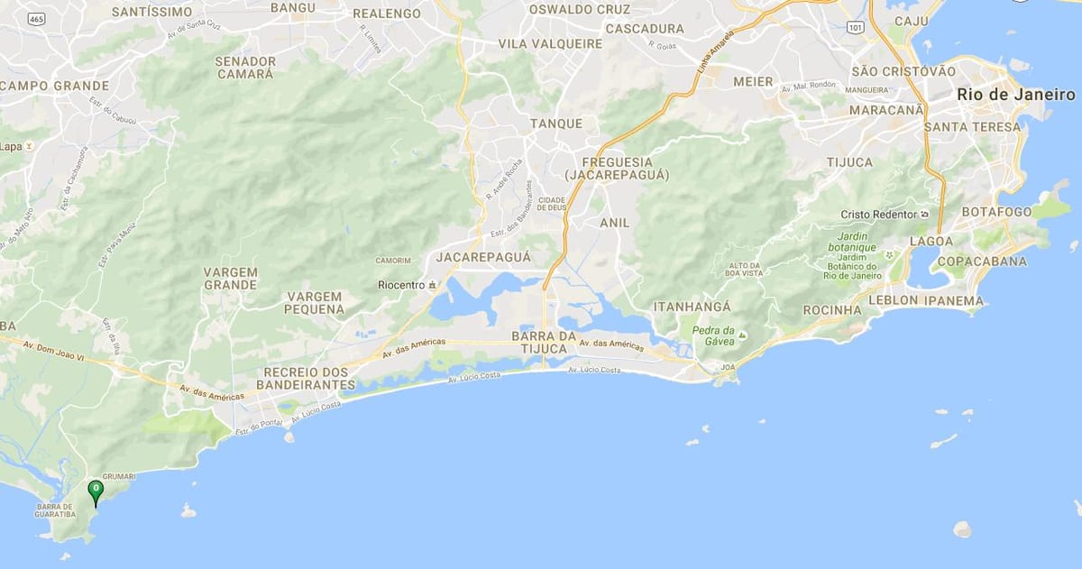 Karta plaže Фунда