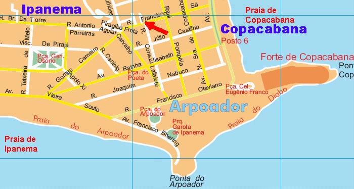 Karta plaže Арпоадор