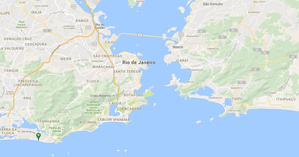 Karta plaže u Barra da Tijuca