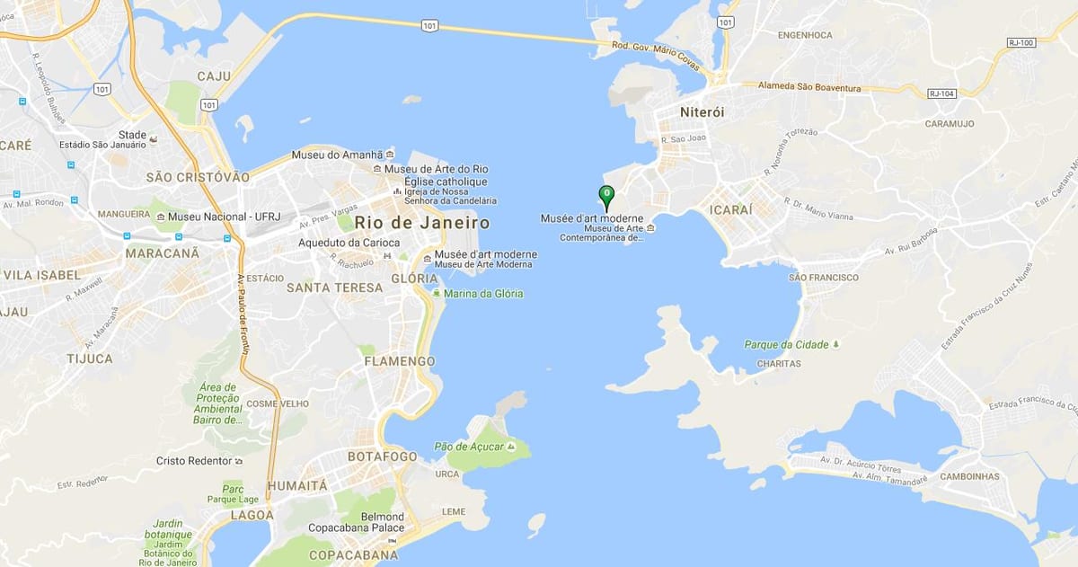 Karta plaže Gragoatá