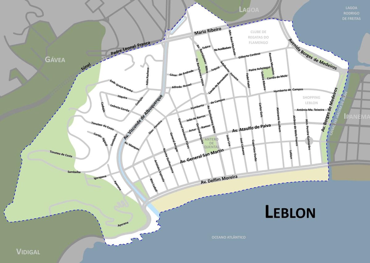 Karta plaža Leblon