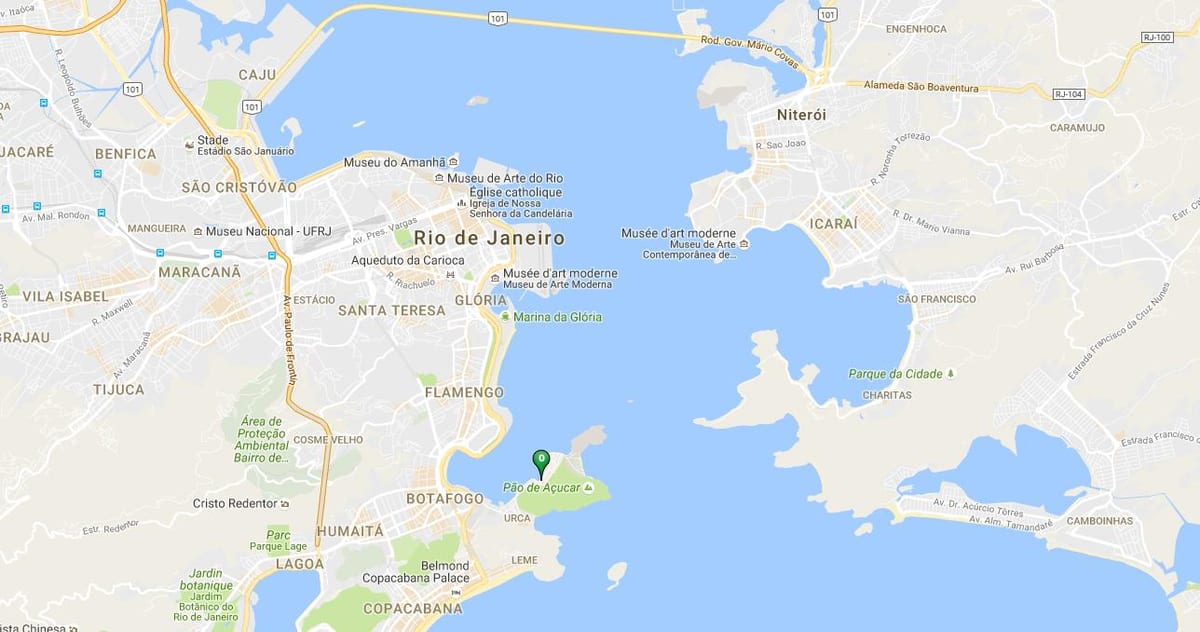 Karta plaža Urca