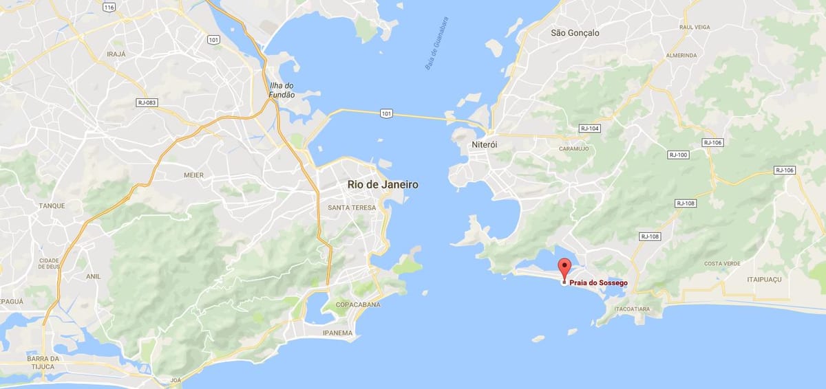 Karta plaže Соссего