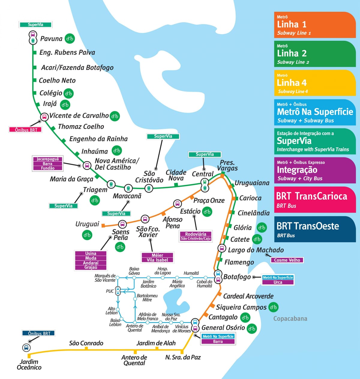 Karta Rio de Janeiru metro