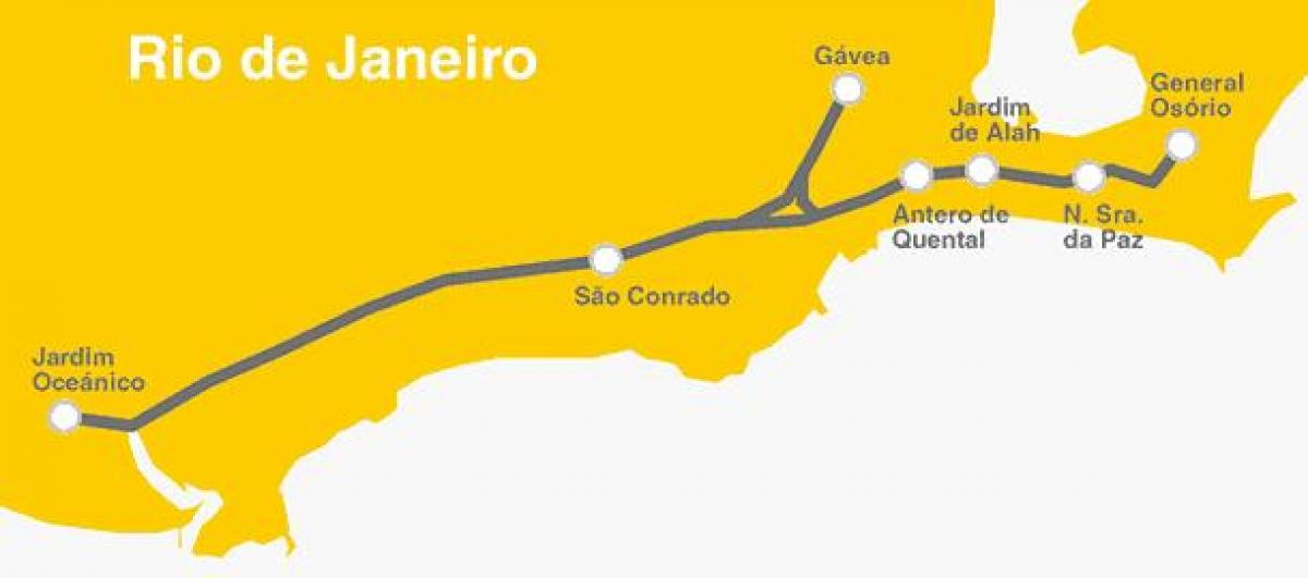Karta podzemne željeznice Rio de Janeiro - linija 4
