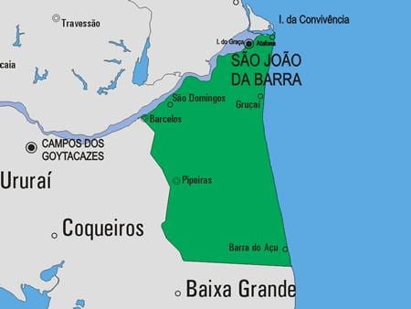 Karta são João da Barra opština