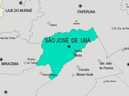 Karta San Jose-de-opština Ubá