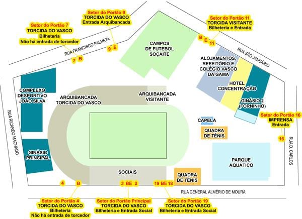Karta San stadion Januário
