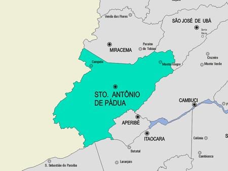 Karta Santo António de opština Pádua