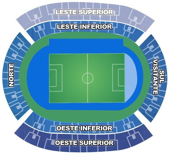 Kartu stadiona Joao авеланжа u энженьяне secteurs