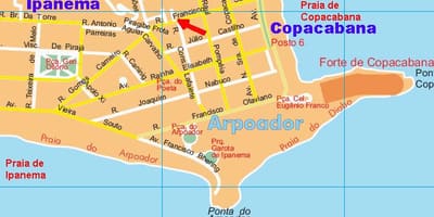 Karta plaže Арпоадор