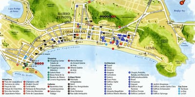 Karta plaža Copacabana