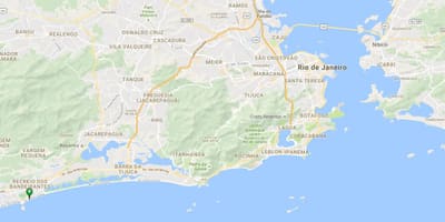 Karta plaže recreio dos-Бандейрантисе