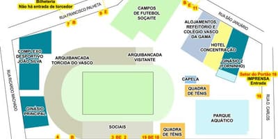 Karta San stadion Januário