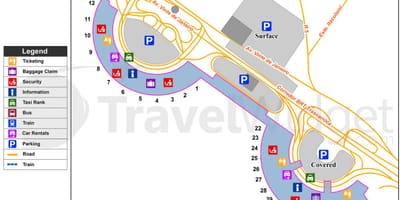 Kartica terminal zračne luke tokio narita